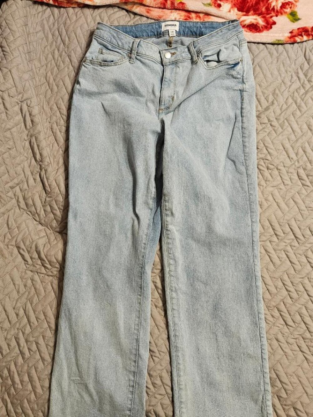 SONOMA Good for Life pale blue size 12 high rise regular jeans